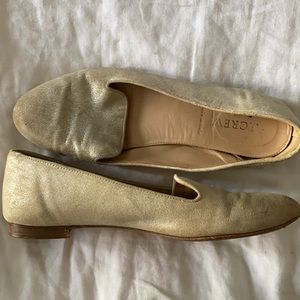 Jcrew Silver Loafers